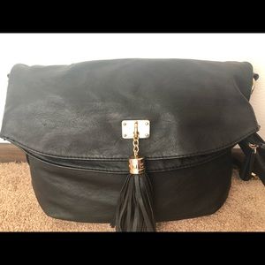 Black and gold cross body/ shoulder bag